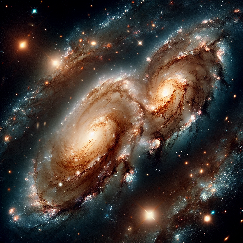 Exploring Interwoven Galaxies: Hubble's Gaze