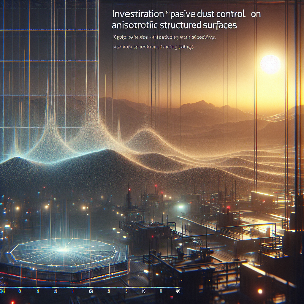 Investigating Passive Dust Control on Anisotropic Structured Surfaces
