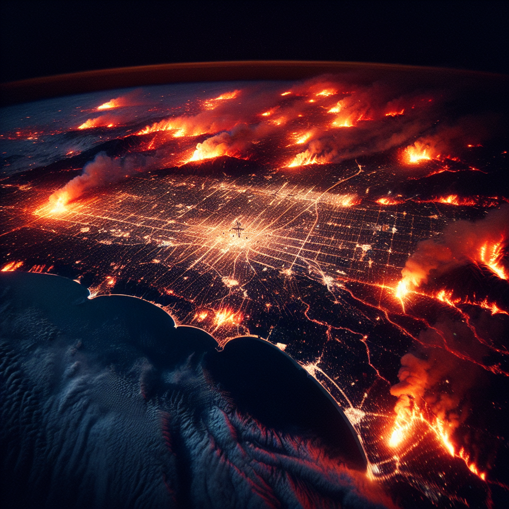 Aerial View of Los Angeles Fires from the International Space Station